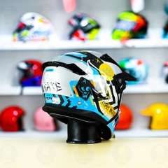 Mũ Fullface Yohe 890 NAVI T9 Xanh Xám Bóng FREESHIP