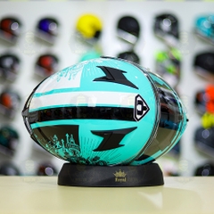 Mũ Fullface Yohe 978 PLUS 2020 Game Trắng Xanh Bóng FREESHIP