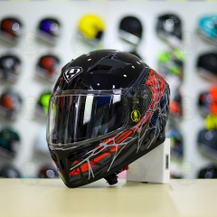 Mũ Fullface Yohe 978 PLUS 2020 Spyder Đen Xám Đỏ FREESHIP
