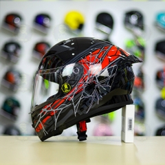 Mũ Fullface Yohe 978 PLUS 2020 Spyder Đen Xám Đỏ FREESHIP