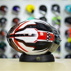 Mũ Fullface Yohe 978 PLUS 2020 SRT Trắng Đỏ FREESHIP