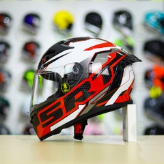 Mũ Fullface Yohe 978 PLUS 2020 SRT Trắng Đỏ FREESHIP