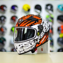 Mũ Fullface Yohe 978 PLUS 2020 Trắng Cam Đen FREESHIP