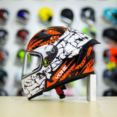 Mũ Fullface Yohe 978 PLUS 2020 Trắng Cam Đen FREESHIP