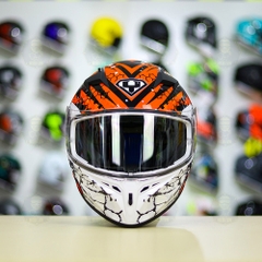 Mũ Fullface Yohe 978 PLUS 2020 Trắng Cam Đen FREESHIP