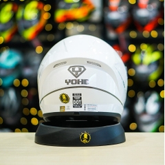 Mũ Fullface Yohe 978 Trắng Camay Bóng FREESHIP