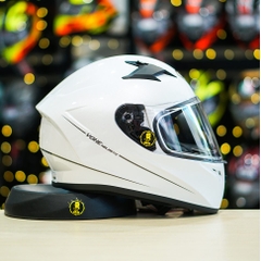 Mũ Fullface Yohe 978 Trắng Camay Bóng FREESHIP