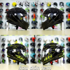 Tem Decal AGV Project 46 Vàng Cho Mũ Fullface FREESHIP
