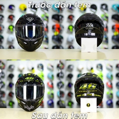 Tem Decal AGV Project 46 Vàng Cho Mũ Fullface FREESHIP