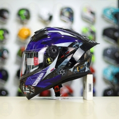 Mũ Fullface EGO E81 Đen Bóng + Tem Honda WINNER Xanh GP FREESHIP