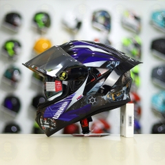 Mũ Fullface EGO E81 Đen Bóng + Tem Honda WINNER Xanh GP FREESHIP