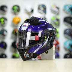 Mũ Fullface EGO E81 Đen Bóng + Tem Honda WINNER Xanh GP FREESHIP