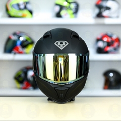 Mũ Fullface Yohe 985 Đen Nhám FREESHIP + Đuôi gió GPRR + Kính Gương gold
