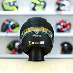 Mũ Fullface Yohe 985 Đen Nhám FREESHIP + Đuôi gió GPRR + Kính Gương gold