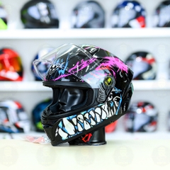 Mũ Fullface Yohe 985 T52 Đen Trắng Hồng FREESHIP