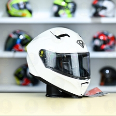 Mũ Fullface Yohe 985 Trắng Bóng FREESHIP