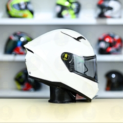 Mũ Fullface Yohe 985 Trắng Bóng FREESHIP