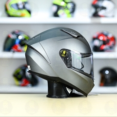 Mũ Fullface Yohe 985 Xám Titanium Nhám FREESHIP