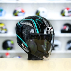 Mũ 3/4 2 kính KYT NFJ Aqua Blue - Freeship