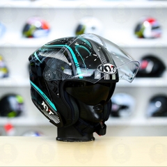 Mũ 3/4 2 kính KYT NFJ Aqua Blue - Freeship