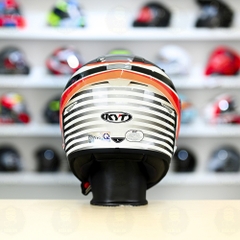 Mũ Fullface KYT TT Course PIRRO Đen Đỏ Trắng Bóng FREESHIP