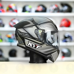 Mũ Fullface KYT TT Course TOURIST Xám Đen Nhám FREESHIP
