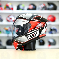 Mũ Fullface KYT TT Course Tourist Xám Đỏ Bóng FREESHIP