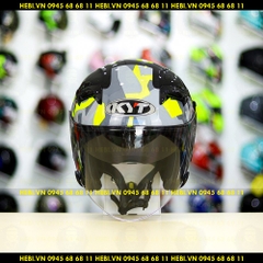 Nón 3/4 2 kính KYT VENOM Minetic Vàng Neon - FREESHIP