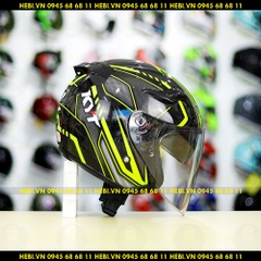 Nón 3/4 2 kính KYT VENOM Arrow - FREESHIP