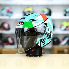 Mũ 3/4 2 kính KYT VENOM Leopard - FREESHIP - L