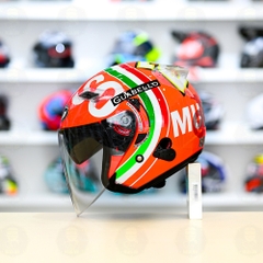Nón 3/4 2 kính KYT VENOM Rosso Mugello - FREESHIP