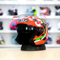 Nón 3/4 2 kính KYT VENOM Rosso Mugello - FREESHIP