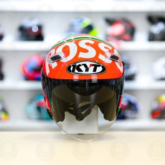 Nón 3/4 2 kính KYT VENOM Rosso Mugello - FREESHIP