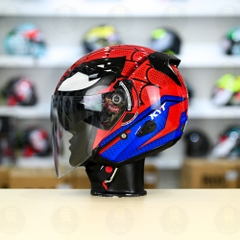 Nón 3/4 2 kính KYT VENOM SIPDERMAN RED/BLUE - FREESHIP