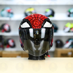 Nón 3/4 2 kính KYT VENOM SIPDERMAN RED/BLUE - FREESHIP