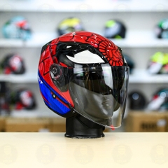 Nón 3/4 2 kính KYT VENOM SIPDERMAN RED/BLUE - FREESHIP