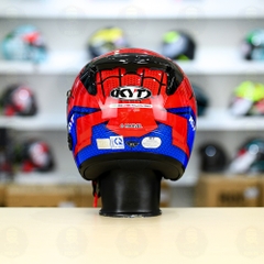 Nón 3/4 2 kính KYT VENOM SIPDERMAN RED/BLUE - FREESHIP