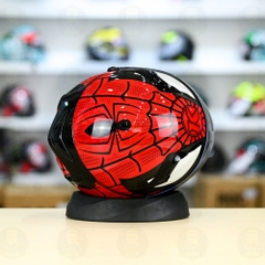 Nón 3/4 2 kính KYT VENOM SIPDERMAN RED/BLUE - FREESHIP