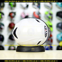 Nón 3/4 2 kính KYT VENOM White Gloss - FREESHIP