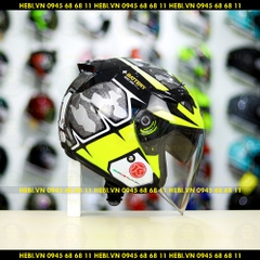 Nón 3/4 2 kính KYT VENOM No.41 Gunmetal - FREESHIP
