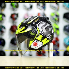 Nón 3/4 2 kính KYT VENOM No.41 Gunmetal - FREESHIP