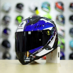 Mũ LS2 FF353 Đen Bóng + Dán Tem Decal Yamaha EXCITER Xanh GP FREESHIP