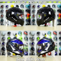 Tem Decal Yamaha Exciter Xanh GP Cho LS2 FF353 - Không Nón - FREESHIP