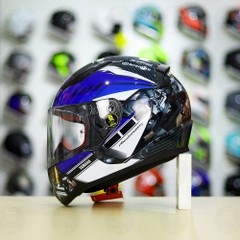 Mũ LS2 FF353 Đen Bóng + Dán Tem Decal Yamaha EXCITER Xanh GP FREESHIP