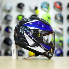 Mũ LS2 FF353 Đen Bóng + Dán Tem Decal Yamaha EXCITER Xanh GP FREESHIP