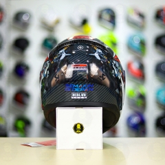 Mũ LS2 FF353 Đen Bóng + Dán Tem Decal Yamaha R15 Đen Đỏ FREESHIP