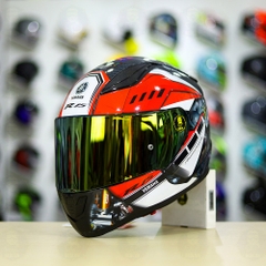 Mũ LS2 FF353 Đen Bóng + Dán Tem Decal Yamaha R15 Đen Đỏ FREESHIP