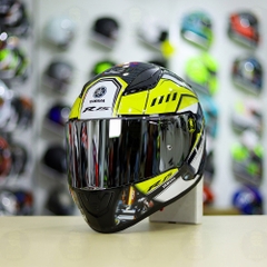 Mũ LS2 FF353 Đen Bóng + Dán Tem Decal Yamaha R15 Vàng FREESHIP