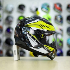 Mũ LS2 FF353 Đen Bóng + Dán Tem Decal Yamaha R15 Vàng FREESHIP