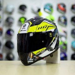 Mũ LS2 FF353 Đen Bóng + Dán Tem Decal Yamaha R15 Vàng FREESHIP